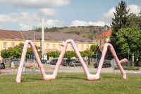 Skulptur Hain von Franz West am Franz-Zeller-Platz