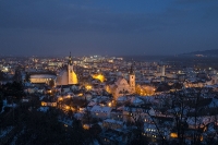 Blick über das winterliche Krems