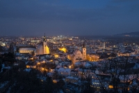 Blick über das winterliche Krems